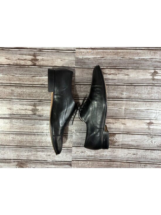Santoni Darian Leather Cap Toe Oxford Shoes Size 13 D color black mspr $850 main image 11